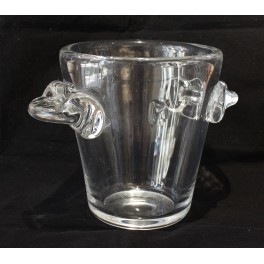 Seau à champagne en cristal signé Schneider France vers 1950