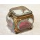 Boîte à bijoux en laiton et verre biseauté Napoléon III fin 19ème siècle