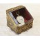 Porte-montre en verre et laiton au décor de scènes de chasse, Napoléon III, fin 19ème siècle
