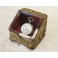 Porte-montre en verre et laiton au décor de scènes de chasse, Napoléon III, fin 19ème siècle