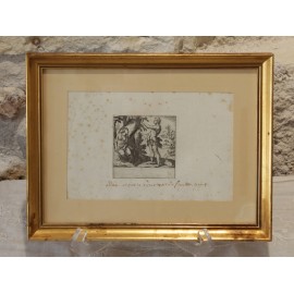 Gravure, estampe, Adam et Eve début 18ème siècle
