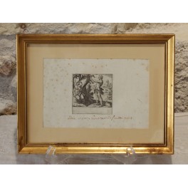 Gravure, estampe, Adam et Eve début 18ème siècle
