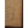 Dessin à la mine de plomb 'Homme à la redingote' Signé André Marchand 1900