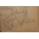 Dessin à la mine de plomb 'Homme à la redingote' Signé André Marchand 1900