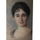 Pastel portrait de femme signé André Davids né en 1870