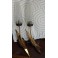 Paire d'applique en forme de gerbe verre et métal vers 1960