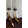 Paire d'applique en forme de gerbe verre et métal vers 1960