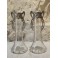 Paire de vase en verre et monture en métal argenté Art Nouveau, vers 1900