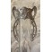 Paire de vase en verre et monture en métal argenté Art Nouveau, vers 1900