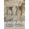 Paire de vase en verre et monture en métal argenté Art Nouveau, vers 1900