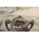 Paire de vase en verre et monture en métal argenté Art Nouveau, vers 1900