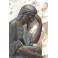 Sculpture en bas relief en bronze 'Pleureuse' signé M. Thomas vers 1930