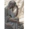 Sculpture en bas relief en bronze 'Pleureuse' signé M. Thomas vers 1930
