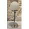Lampe en métal chromé et globe en verre, style Art Déco, époque 20ème siècle