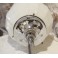 Lampe en métal chromé et globe en verre, style Art Déco, époque 20ème siècle