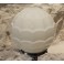 Lampe en métal chromé et globe en verre, style Art Déco, époque 20ème siècle