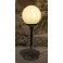 Lampe en métal chromé et globe en verre, style Art Déco, époque 20ème siècle