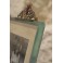 Cadre photo en verre et laiton émaillé fin 19ème, début 20ème siècle