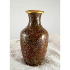 Vase en émaux cloisonnés, Chine, milieu du 20ème siècle