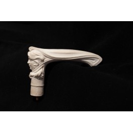 Pommeau de canne en pl&acirc;tre Art Nouveau Sign&eacute; Paul Herman (1873-1903)