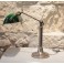 Lampe de banquier, ou de notaire, réglable en métal chromé vers 1930