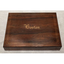 Bo&icirc;te en palissandre jeu de Boston, fin 19&egrave;me si&egrave;cle