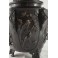 Grand pot couvert, brûle-parfum, en bronze à patine brune oiseaux et végétations, Chine, 20ème siècle