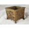 Pot ou cache-pot en bronze oiseaux et végétation, Asie, 20ème siècle