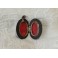 Médaillon double porte photo en bois, argent et chiffré, Napoléon III, fin 19ème siècle