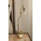 Lampe réglable oiseau en laiton doré et abat-jour 20ème siècle