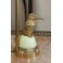 Lampe réglable oiseau en laiton doré et abat-jour 20ème siècle