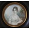 Miniature portrait de femme style Empire, 20ème siècle