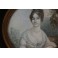 Miniature portrait de femme style Empire, 20ème siècle