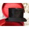Boîte à chapeau en cuir brun et chapeau haut de forme G. Mattern Chartres, fin 19ème siècle