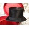 Boîte à chapeau en cuir brun et chapeau haut de forme G. Mattern Chartres, fin 19ème siècle