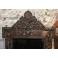 Miroir porte manteau en laitons repoussé décor de nymphes et rocaille fin 19ème siècle