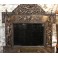 Miroir porte manteau en laitons repoussé décor de nymphes et rocaille fin 19ème siècle