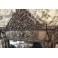 Miroir porte manteau en laitons repoussé décor de nymphes et rocaille fin 19ème siècle