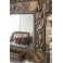 Miroir porte manteau en laitons repoussé décor de nymphes et rocaille fin 19ème siècle