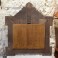 Miroir porte manteau en laitons repoussé décor de nymphes et rocaille fin 19ème siècle