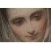 Tableau portrait au pastel 'Femme au foulard', 1850-1870