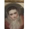 Tableau portrait au pastel 'Femme au foulard', 1850-1870