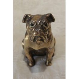 Sculpture chien Bulldog sign&eacute;e Franjou pour Hippolyte Moreau (1832-1926)