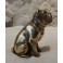 Sculpture chien Bulldog signée Franjou pour Hippolyte Moreau (1832-1926)