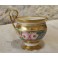 Déjeuner,, tasse et soucoupe, en porcelaine décor de fleurs polychrome, époque Restauration, vers 1830