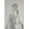 Grande sculpture en biscuit de porcelaine 'Jeune fille au tambourin' 19ème siècle