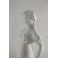 Grande sculpture en biscuit de porcelaine 'Jeune fille au tambourin' 19ème siècle