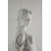 Grande sculpture en biscuit de porcelaine 'Jeune fille au tambourin' 19ème siècle