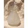 Vase ou vase à jacinthe en verre moulé satiné Art Déco vers 1930