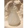 Vase ou vase à jacinthe en verre moulé satiné Art Déco vers 1930